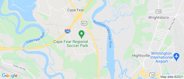 Map image of Carolina Building Products of Wilmington location