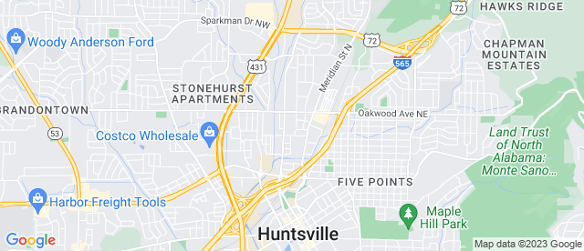 Map image of SRI Huntsville location
