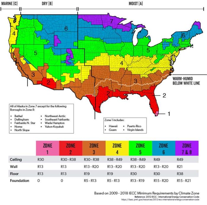 Climate Map for R-Value