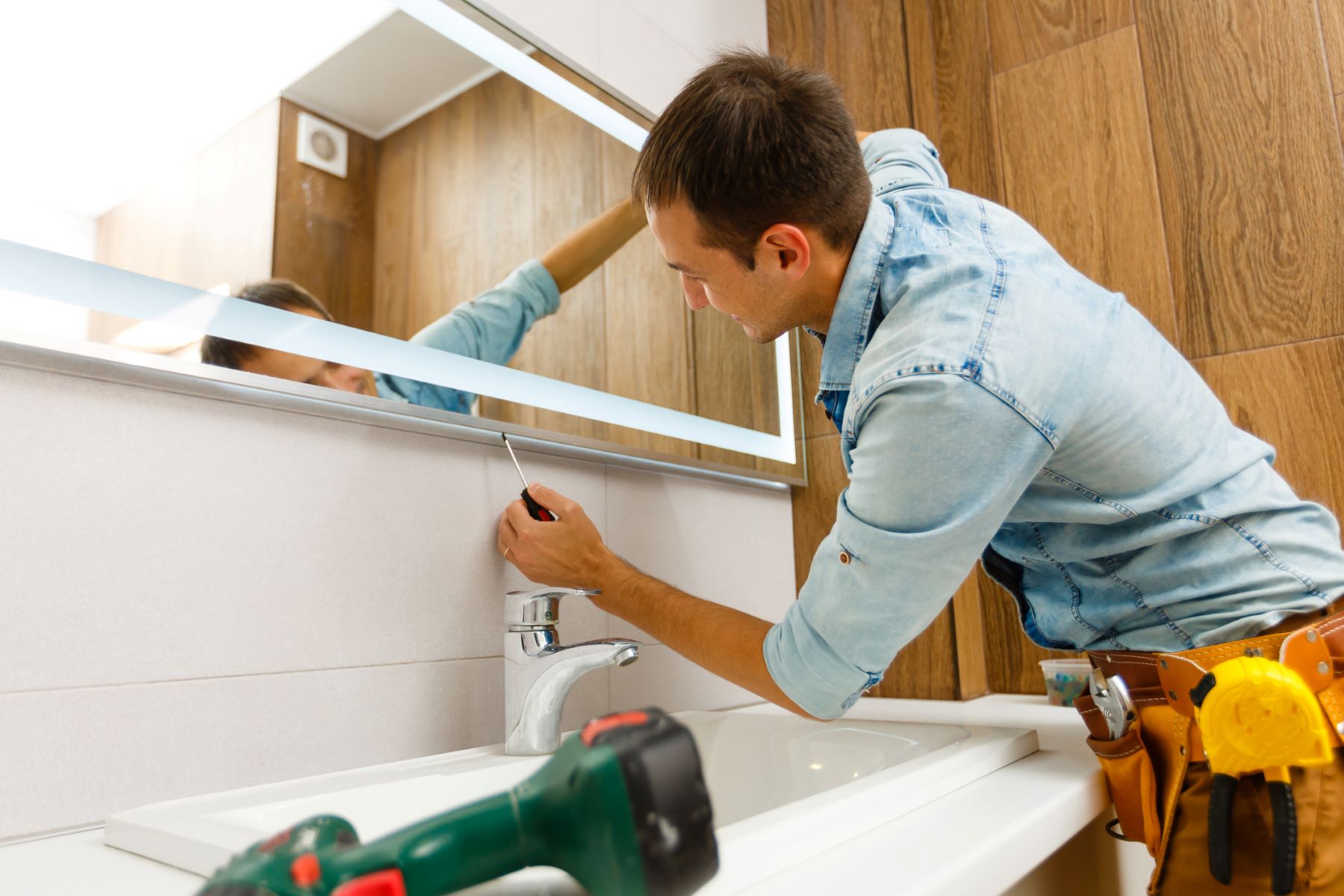 Homeowner Mirror Installation