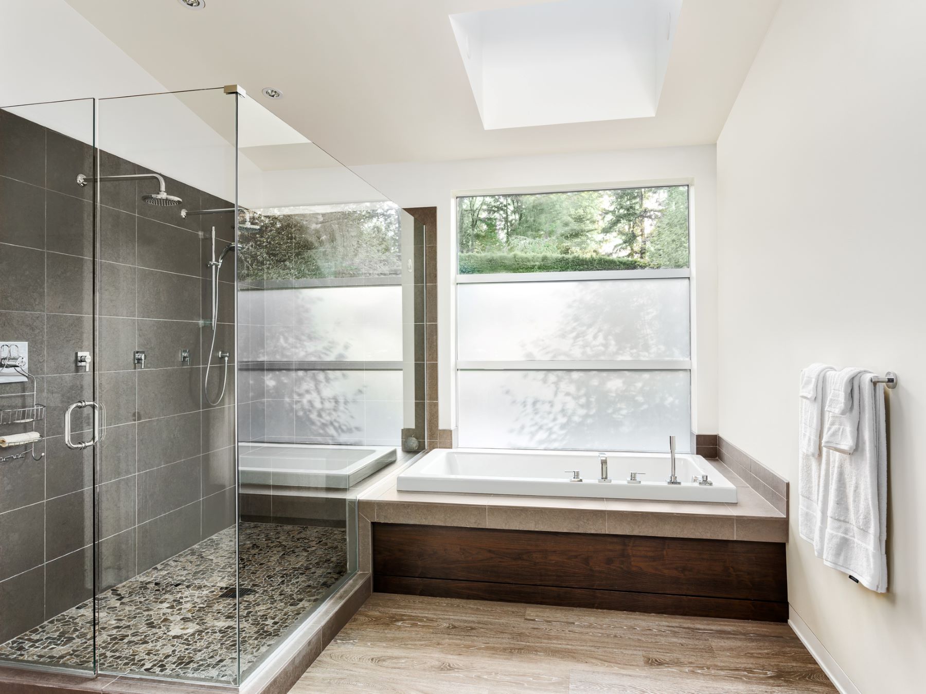 Half Wall Glass Shower Enclosures Dallas